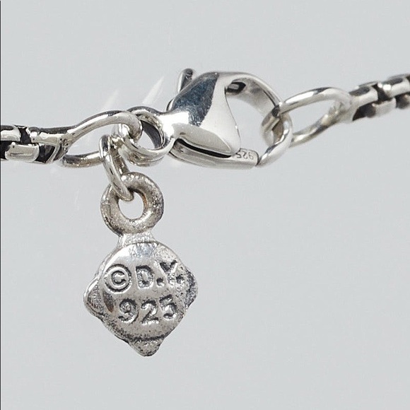 DAVID YURMAN Large 14mm Blue Topaz Sterling Silver Infinity Pendant Necklace - Picture 5 of 5